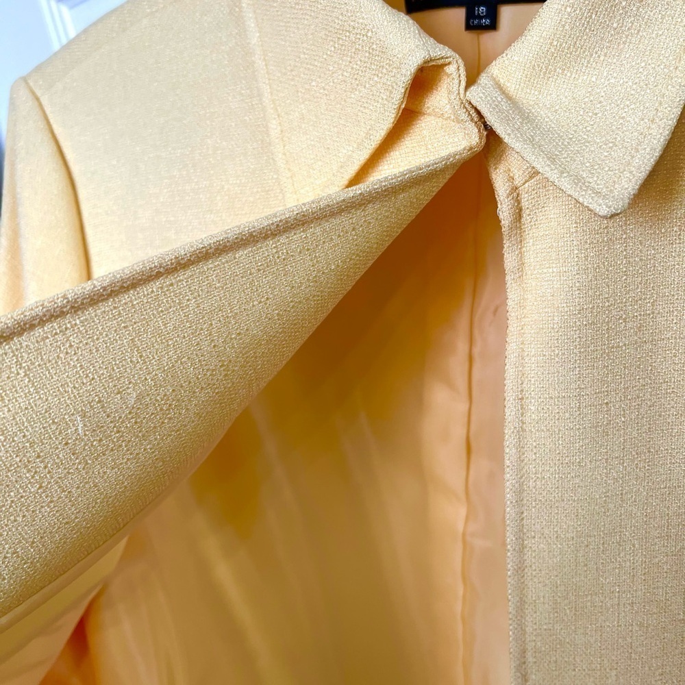 Butter Yellow women’s vintage lined blazer by Preston and York size 18 - Picture 8 of 9